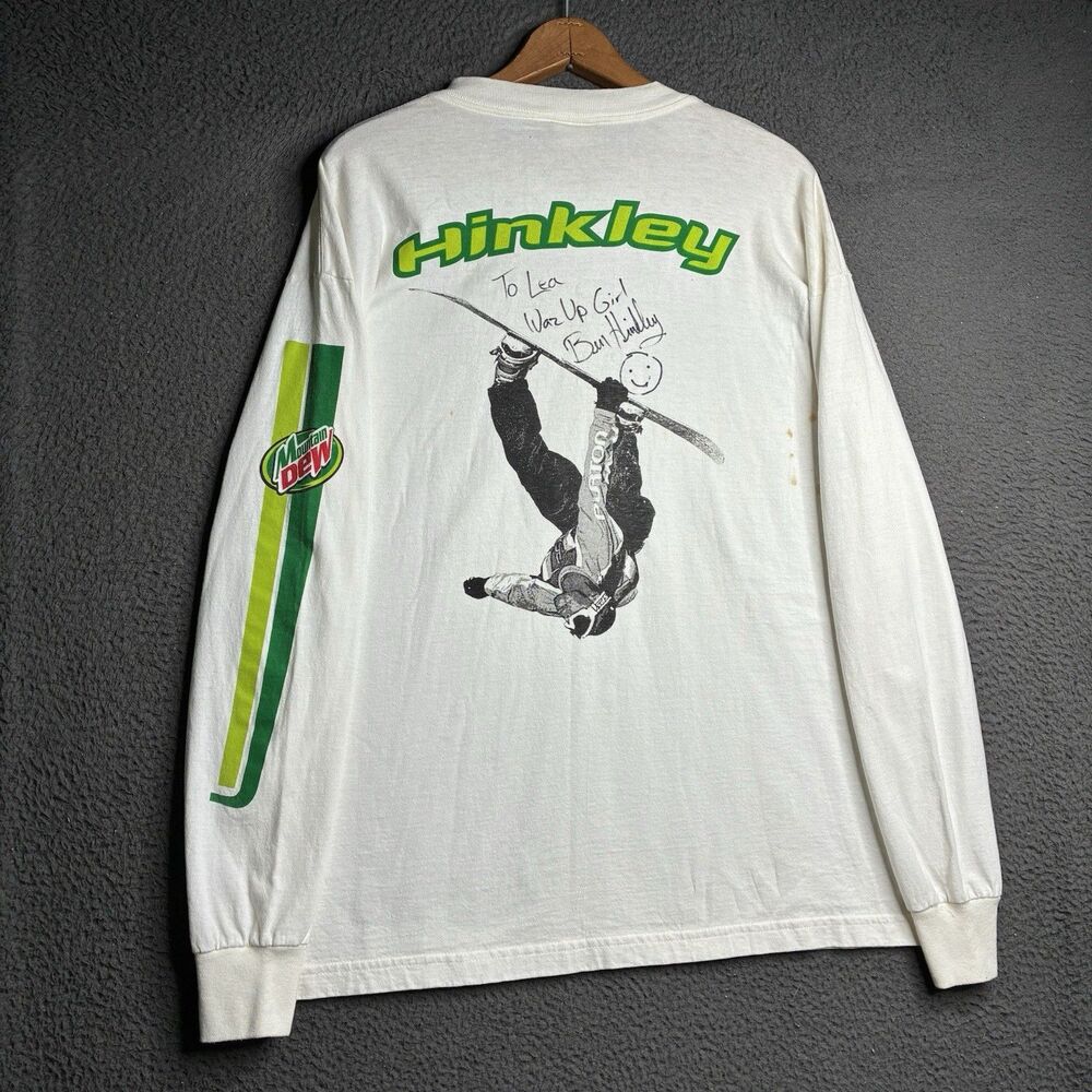 VTG Mountain Dew Ski Vertical Challenge Promo XL Longsleeve T-Shirt Ben Hinkley